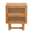 Avoca Rattan Bedside Table in Light Tobacco-Dovetailed &amp; Doublestitched