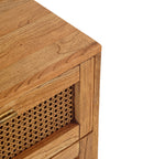 Avoca Rattan Bedside Table in Light Tobacco-Dovetailed &amp; Doublestitched