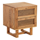 Avoca Rattan Bedside Table in Light Tobacco-Dovetailed &amp; Doublestitched