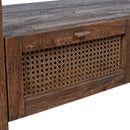Avoca Rattan Entertainment Unit in Honey Brown-Dovetailed &amp; Doublestitched