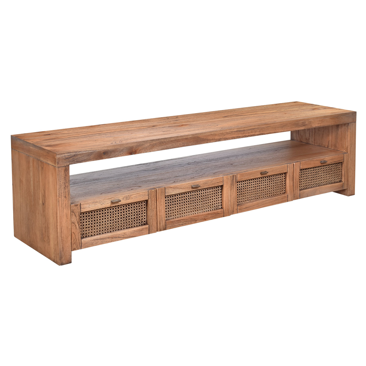 Avoca Rattan Entertainment Unit in Light Tobacco