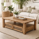 Avoca Rectangle Coffee Table in Light Tobacco-Dovetailed &amp; Doublestitched