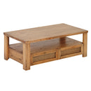 Avoca Rectangle Coffee Table in Light Tobacco-Dovetailed &amp; Doublestitched