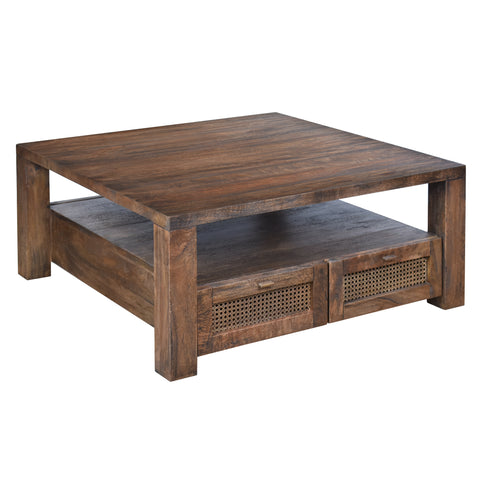 Avoca Square Coffee Table in Honey Brown