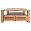 Avoca Square Coffee Table in Light Tobacco-Dovetailed &amp; Doublestitched