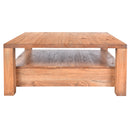 Avoca Square Coffee Table in Light Tobacco-Dovetailed &amp; Doublestitched