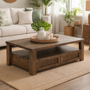 Avoca Rectangle Coffee Table in Honey Brown