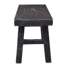 Baby Stool in Black Elm-Dovetailed &amp; Doublestitched