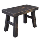 Baby Stool in Black Elm-Dovetailed &amp; Doublestitched