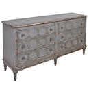 Balmoral Distressed Timber Chest of Drawers-Dovetailed &amp; Doublestitched