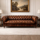 Barrington Vintage Leather 3 Seater Chesterfield Sofa-Dovetailed &amp; Doublestitched