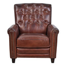 Beckett Vintage Leather Recliner-Dovetailed &amp; Doublestitched