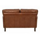 Belgrave Chestnut Brown Leather 2 Seater Sofa-Dovetailed &amp; Doublestitched