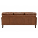Belgrave Chestnut Brown Leather 3 Seater Sofa-Dovetailed &amp; Doublestitched