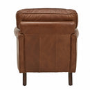Belgrave Chestnut Brown Leather Edwardian Armchair-Dovetailed &amp; Doublestitched