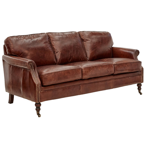 Belgrave Vintage Leather 3 Seater Sofa