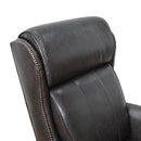 Belmont Black Leather Desk Chair-Dovetailed &amp; Doublestitched