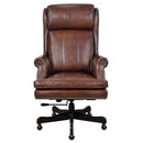 Belmont Brown Leather Desk Chair-Dovetailed &amp; Doublestitched