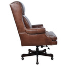 Belmont Brown Leather Desk Chair-Dovetailed &amp; Doublestitched