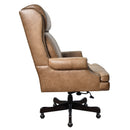 Belmont Nutmeg Brown Leather Desk Chair-Dovetailed &amp; Doublestitched