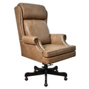 Belmont Nutmeg Brown Leather Desk Chair-Dovetailed &amp; Doublestitched