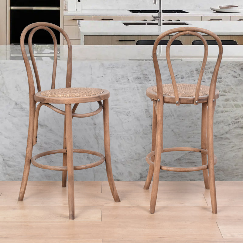 Bentwood Counter Stool Natural-Dovetailed &amp; Doublestitched