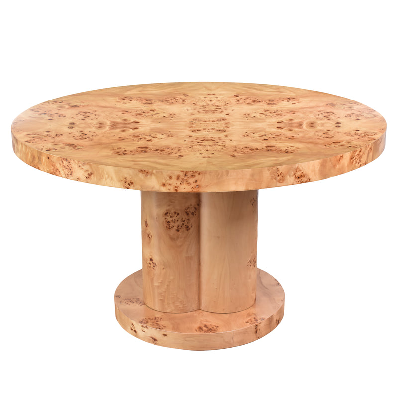 Bernadette 130cm Round Dining Table-Dovetailed &amp; Doublestitched