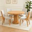 Bernadette 130cm Round Dining Table-Dovetailed &amp; Doublestitched