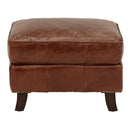 Bijou Vintage Leather Ottoman-Dovetailed &amp; Doublestitched