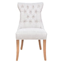 Bjorn Dove Grey Linen High Back Dining Chair Briarsmoke-Dovetailed &amp; Doublestitched