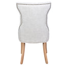 Bjorn Dove Grey Linen High Back Dining Chair Briarsmoke-Dovetailed &amp; Doublestitched