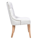 Bjorn Dove Grey Linen High Back Dining Chair Briarsmoke-Dovetailed &amp; Doublestitched