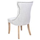 Bjorn Dove Grey Linen High Back Dining Chair Briarsmoke-Dovetailed &amp; Doublestitched