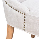 Bjorn Dove Grey Linen High Back Dining Chair Briarsmoke-Dovetailed &amp; Doublestitched