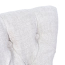 Bjorn Dove Grey Linen High Back Dining Chair Briarsmoke-Dovetailed &amp; Doublestitched