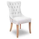 Bjorn Dove Grey Linen High Back Dining Chair Briarsmoke-Dovetailed &amp; Doublestitched