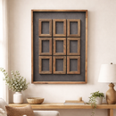 Block Timber Wall Art 62x82 - Brown on Black-Dovetailed &amp; Doublestitched