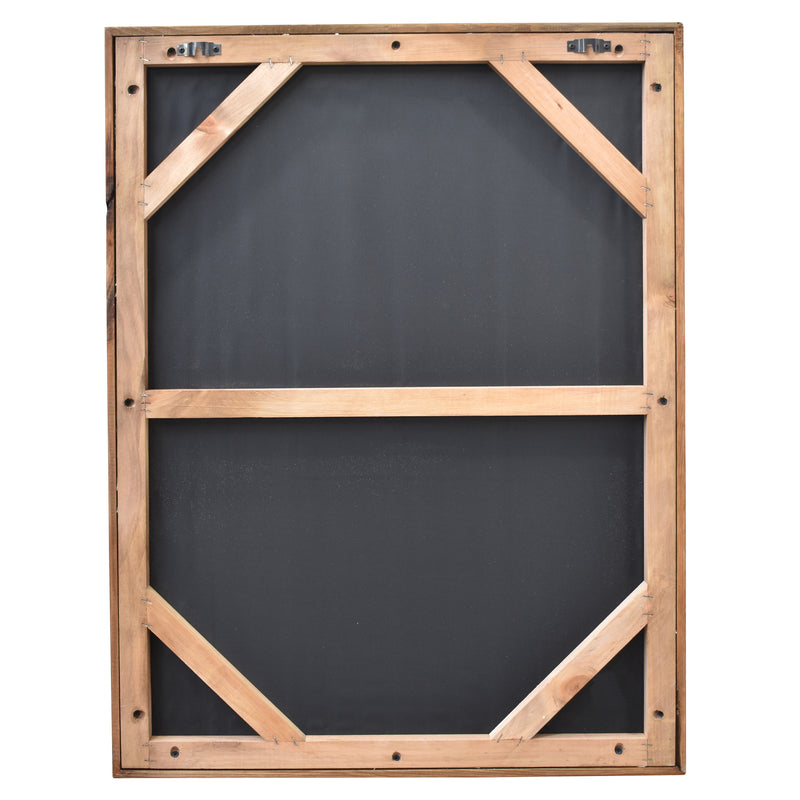 Block Timber Wall Art 62x82 - Brown on Black-Dovetailed &amp; Doublestitched