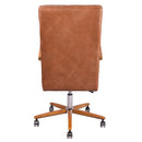 Borsen Toffee Leather Desk Chair-Dovetailed &amp; Doublestitched