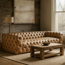 Boxworth Antique Leather 3 Seater Sofa-Dovetailed &amp; Doublestitched