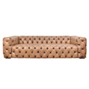 Boxworth Antique Leather 3 Seater Sofa-Dovetailed &amp; Doublestitched