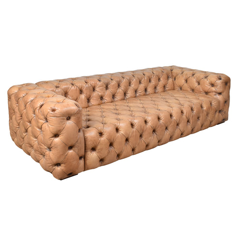 Boxworth Antique Leather 3 Seater Sofa