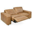 Bradley Tan Leather 3 Seater Recliner Sofa-Dovetailed &amp; Doublestitched