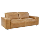 Bradley Tan Leather 3 Seater Recliner Sofa-Dovetailed &amp; Doublestitched