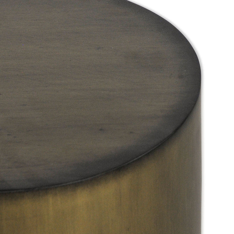 Brass Shaded Side Table-Dovetailed &amp; Doublestitched