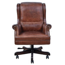 Brentford Vintage Leather Desk Chair-Dovetailed &amp; Doublestitched