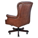 Brentford Vintage Leather Desk Chair-Dovetailed &amp; Doublestitched
