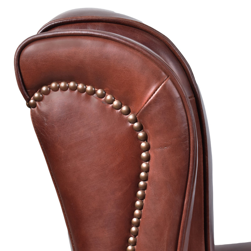 Brentford Vintage Leather Desk Chair-Dovetailed &amp; Doublestitched