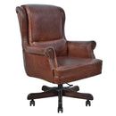 Brentford Vintage Leather Desk Chair-Dovetailed &amp; Doublestitched