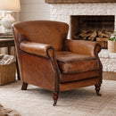 Bruges Vintage Leather Armchair-Dovetailed &amp; Doublestitched